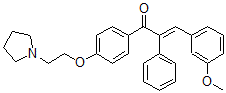 CAS#: 15288-31-0， 3-Methoxy-alpha-phenyl-4'-(2-(1-pyrrolidinyl)ethoxy)chalcone