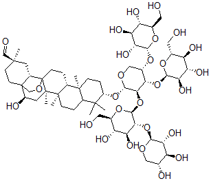 CAS#: 153127-35-6， 3-O-(Xylopyranosyl-1-2-Glucopyranosyl-1-4)(Glucopyranosyl-1-2-Glucopyranosyl-1-2)-Rhamnopyranosylcyclamiretin A