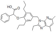 CAS#: 153275-22-0， 2-[4-[(2-Ethyl-5,7-Dimethylimidazo[5,4-b]Pyridin-3-Yl)Methyl]-2,6-Dipropylphenoxy]-2-Phenylacetic Acid