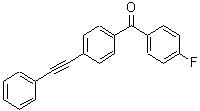 结构式 CAS# 153354-46-2, (4-氟苯基)[4-(苯基乙炔基)苯基]甲酮