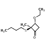 CAS#: 153359-35-4， (2S,3R)-2-(Butylsulfanyl)-3-Ethoxy-2-Methylcyclobutanone