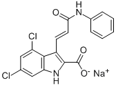 CAS#: 153436-22-7， 4,6-Dichloro-3-[(E)-3-Oxo-3-(Phenylamino)Prop-1-Enyl]-1H-Indole-2-Carboxylic Acid