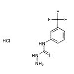 结构式 CAS# 153513-69-0, N-[3-(三氟甲基)苯基]肼甲酰胺盐酸盐(1:1)