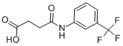 structure of CAS# 15386-93-3, 4-Oxo-4-([3-(Trifluoromethyl)Phenyl]Amino)Butanoic Acid;4-Keto-4-[[3-(Trifluoromethyl)Phenyl]Amino]Butyric Acid;Bas 00281088;Cbkinase1_000599