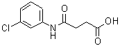 structure of CAS# 15386-96-6, 4-[(3-Chlorophenyl)Amino]-4-Oxobutanoic Acid;3-[N-(3-chlorophenyl)carbamoyl]propanoic acid;4-(3-chloroanilino)-4-oxobutanoic acid;4-[(3-Chlorophenyl)amino]-4-oxobutanoic acid