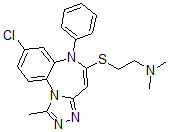 CAS#: 153901-48-5， 2-[(8-Chloro-1-Methyl-6-Phenyl-[1,2,4]Triazolo[4,3-a][1,5]Benzodiazepin-5-Yl)Sulfanyl]-N,N-Dimethylethanamine