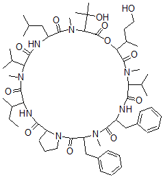 CAS#: 153954-73-5， 24-Butan-2-Yl-12-(4-Hydroxybutan-2-Yl)-15-(2-Hydroxypropan-2-Yl)-4,10,16,22-Tetramethyl-18-(2-Methylpropyl)-3,6-Bis(Phenylmethyl)-9,21-Di(Propan-2-Yl)-13-Oxa-1,4,7,10,16,19,22,25-Octazabicyclo[25.3.0]Triacontane-2,5,8,11,14,17,20,23,26-Nonone