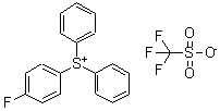 结构式 CAS# 154093-57-9, (4-氟苯基)(二苯基)锍三氟甲烷磺酸盐