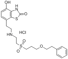 CAS#: 154189-24-9， 4-Hydroxy-7-[2-[2-(3-Phenethyloxypropylsulfonyl)Ethylamino]Ethyl]-3H-1,3-Benzothiazol-2-One Hydrochloride