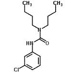 结构式 CAS# 15442-04-3, 1,1-二丁基-3-(3-氯苯基)脲