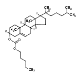 structure of CAS# 15455-79-5, Cholest-5-En-3-Yl Pentyl Carbonate;Carbonate de cholest-5-én-3-yle et de pentyle;Carbonic acid, cholest-5-en-3-yl pentyl ester;Cholest-5-en-3-yl pentyl carbonate