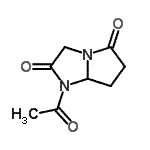 CAS#: 154670-35-6， 1-Acetyldihydro-1H-Pyrrolo[1,2-a]Imidazole-2,5(3H,6H)-Dione