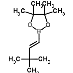 结构式 CAS# 154820-99-2, 2-[(1E)-3,3-二甲基-1-丁烯-1-基]-4,4,5,5-四甲基-1,3,2-二氧硼戊环
