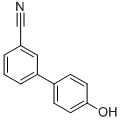 structure of CAS# 154848-44-9, 3-(4-Hydroxyphenyl)Benzonitrile;4'-Hydroxy-[1,1'-Biphenyl]-3-Carbonitrile;4'-Hydroxybiphenyl-3-Carbonitrile;643998_Aldrich