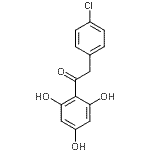 structure of CAS# 15485-68-4, 2-(4-Chlorophenyl)-1-(2,4,6-Trihydroxyphenyl)Ethanone;2-(4-chlorophenyl)-1-(2,4,6-trihydroxyphenyl)ethan-1-one;2-(4-Chlorophenyl)-1-(2,4,6-trihydroxyphenyl)ethanone #;2,4,5-Trihydroxyphenyl-p-chlorobenzylketone