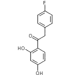 structure of CAS# 15485-70-8, 1-(2,4-Dihydroxyphenyl)-2-(4-Fluorophenyl)Ethanone;1-(2,4-dihydroxyphenyl)-2-(4-fluorophenyl)ethan-1-one;2-(4-Fluorophenyl)-1-(2,4-dihydroxyphenyl)ethanone;MFCD00499158