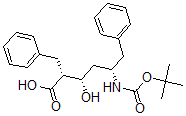 CAS#: 155069-09-3， (2R,3S,5S)-3-Hydroxy-5-[(2-Methylpropan-2-Yl)Oxycarbonylamino]-6-Phenyl-2-(Phenylmethyl)Hexanoic Acid
