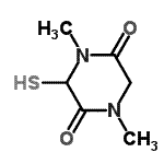 CAS#: 155090-97-4， 1,4-Dimethyl-3-Sulfanyl-2,5-Piperazinedione