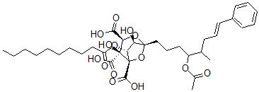 CAS#: 155179-15-0， (1S,2S,3S,5R,6R,7R)-5-[(E)-4-Acetyloxy-5-Methyl-8-Phenyloct-7-Enyl]-7-Decanoyloxy-2,6-Dihydroxy-4,8-Dioxabicyclo[3.2.1]Octane-1,2,3-Tricarboxylic Acid