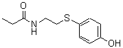 structure of CAS# 155196-03-5, N-{2-[(4-Hydroxyphenyl)Sulfanyl]Ethyl}Propanamide;MFCD03844642;N-[2-(4-Hydroxyphenylsulfanyl)ethyl]propionamide