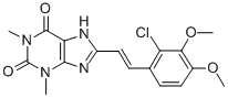 CAS#: 155271-44-6， 8-[(E)-2-(2-Chloro-3,4-Dimethoxyphenyl)Ethenyl]-1,3-Dimethyl-7H-Purine-2,6-Dione