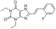 CAS#: 155271-90-2， 1,3-Diethyl-8-[(E)-2-(2-Fluorophenyl)Ethenyl]-7H-Purine-2,6-Dione
