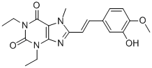 CAS#: 155272-04-1， 1,3-Diethyl-8-[(E)-2-(3-Hydroxy-4-Methoxyphenyl)Ethenyl]-7-Methylpurine-2,6-Dione