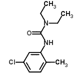结构式 CAS# 15545-54-7, 3-(5-氯-2-甲基苯基)-1,1-二乙基脲