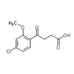 structure of CAS# 15572-02-8, 4-(4-Chloro-2-Methoxyphenyl)-4-Oxobutanoic Acid;4-(4-Chloro-2-methoxyphenyl)-4-oxobutyric acid