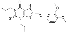 CAS#: 155814-29-2， 8-[(E)-2-(3,4-Dimethoxyphenyl)Ethenyl]-1,3-Dipropyl-2-Sulfanylidene-7H-Purin-6-One