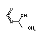 结构式 CAS# 15585-98-5, 2-异氰酸丁烷