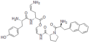 CAS#: 155919-39-4， [(Z)-2-[[(2R)-1-[(2S)-2-Amino-3-Naphthalen-2-Ylpropanoyl]Pyrrolidine-2-Carbonyl]Amino]Ethenyl] (Z,2R)-5-Amino-2-[[(2S)-2-Amino-3-(4-Hydroxyphenyl)Propanoyl]Amino]Pent-4-Enoate