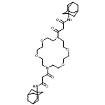 structure of CAS# 156210-12-7, 3,3'-(1,4,10,13-Tetraoxa-7,16-Diazacyclooctadecane-7,16-Diyl)Bis[N-(Adamantan-1-Yl)-3-Oxopropanamide];4,13-[Bis<wbr>(N-adaman<wbr>tylcarbam<wbr>oyl)acety<wbr>l]-1,7,10<wbr>,16,tetra<wbr>oxa-4,13-<wbr>diazacycl<wbr>ooctadeca<wbr>ne;K22B5;Magnesium ionophore VII