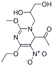 CAS#: 156360-67-7， 1-[3-(2,3-Dihydroxypropyl)-2,6-Dimethoxy-5-Nitro-4H-Pyrimidin-4-Yl]Propan-2-One