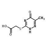 CAS#: 1566-33-2， [(6-Methyl-5-Oxo-2,5-Dihydro-1,2,4-Triazin-3-Yl)Sulfanyl]Acetic Acid