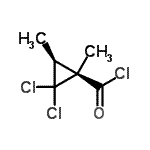 CAS#: 156605-13-9， (1S,3S)-2,2-Dichloro-1,3-Dimethylcyclopropanecarbonyl Chloride