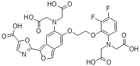 CAS#: 156638-57-2， 2-[6-(Bis(Carboxymethyl)Amino)-5-[2-[6-(Bis(Carboxymethyl)Amino)-2,3-Difluorophenoxy]Ethoxy]-2-Benzofuran-1-Yl]-1,3-Oxazole-5-Carboxylic Acid