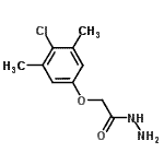 structure of CAS# 156867-62-8, 2-(4-Chloro-3,5-Dimethylphenoxy)Acetohydrazide;2-(4-chloro-3,5-dimethylphenoxy)acetohydrazide;acetic acid, (4-chloro-3,5-dimethylphenoxy)-, hydrazide;MFCD00705188