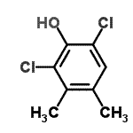 结构式 CAS# 1570-67-8, 2,6-二氯-3,4-二甲基苯酚