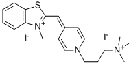 CAS#: 157199-57-0， 3-Methyl-2-[[1-[3-(Trimethylammonio)Propyl]-4(1H)-Pyridinylidene]Methyl]-Benzothiazolium Iodide (1:2)