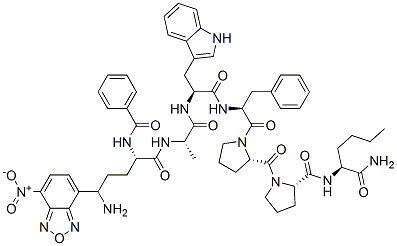 CAS#: 157610-44-1， (2S)-N-[(2S)-1-Amino-1-Oxohexan-2-Yl]-1-[(2R)-1-[(2S)-2-[[(2R)-2-[[(2S)-2-[[(2S)-2-(Benzoylamino)-5-[(4-Nitro-2,1,3-Benzoxadiazol-7-Yl)Amino]Pentanoyl]Amino]Propanoyl]Amino]-3-(1H-Indol-3-Yl)Propanoyl]Amino]-3-Phenylpropanoyl]Pyrrolidine-2-Carbonyl]Pyrrolidine-2-Carboxamide