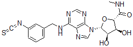 CAS#: 157848-36-7， (2S,3S,4R,5R)-3,4-Dihydroxy-5-[6-[(3-Isothiocyanatophenyl)Methylamino]Purin-9-Yl]-N-Methyloxolane-2-Carboxamide