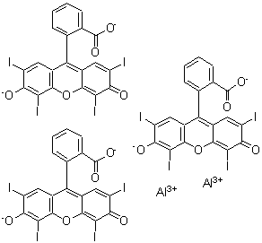 CAS#: 15790-05-3， Aluminium 2-(2,4,5,7-Tetraiodo-6-Oxido-3-Oxo-3H-Xanthen-9-Yl)Benzoate (2:3)