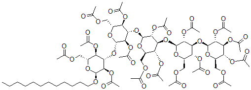 CAS#: 158041-98-6， Dodecyl laminarapentaoside peracetate