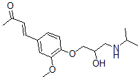 CAS#: 158102-53-5， (E)-4-[4-[2-Hydroxy-3-(Propan-2-Ylamino)Propoxy]-3-Methoxyphenyl]But-3-En-2-One