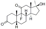 CAS#: 1584-44-7， 9-Fluoro-17beta-Hydroxy-17-Methyl-5beta-Androstane-3,11-Dione