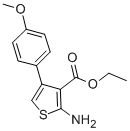 structure of CAS# 15854-11-2, 2-Amino-4-(4-Methoxyphenyl)-3-Thiophenecarboxylicacid Ethyl Ester;2-Amino-4-(4-Methoxyphenyl)-3-Thiophenecarboxylic Acid Ethyl Ester;2-Amino-4-(4-Methoxyphenyl)Thiophene-3-Carboxylic Acid Ethyl Ester;Zinc00137210