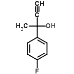 structure of CAS# 159028-51-0, 2-(4-Fluorophenyl)-3-Butyn-2-Ol;2-(4-Fluorophenyl)-3-butyn-2-ol;648922_ALDRICH