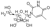 CAS#: 159496-17-0， 5-Methyl-Uridine-1',2',3',4',5'-13C5