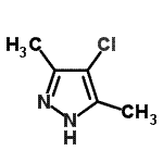 structure of CAS# 15953-73-8, 4-Chloro-3,5-Dimethyl-1H-Pyrazole;4-chloro-3,5-dimethylpyrazole;A1209/0055694;EU-0017922